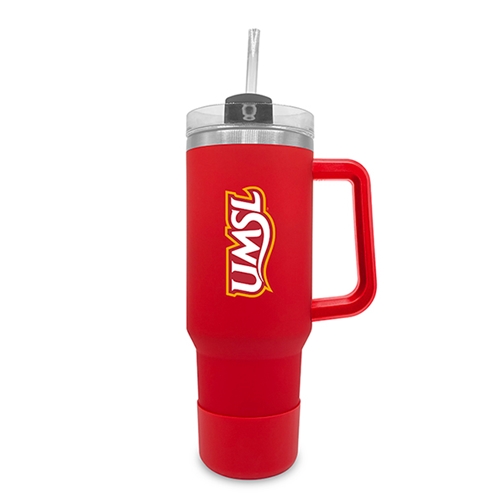 Red UMSL Large 40oz Tumbler with Handle and Straw